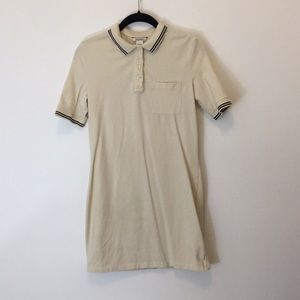 collared off white dress